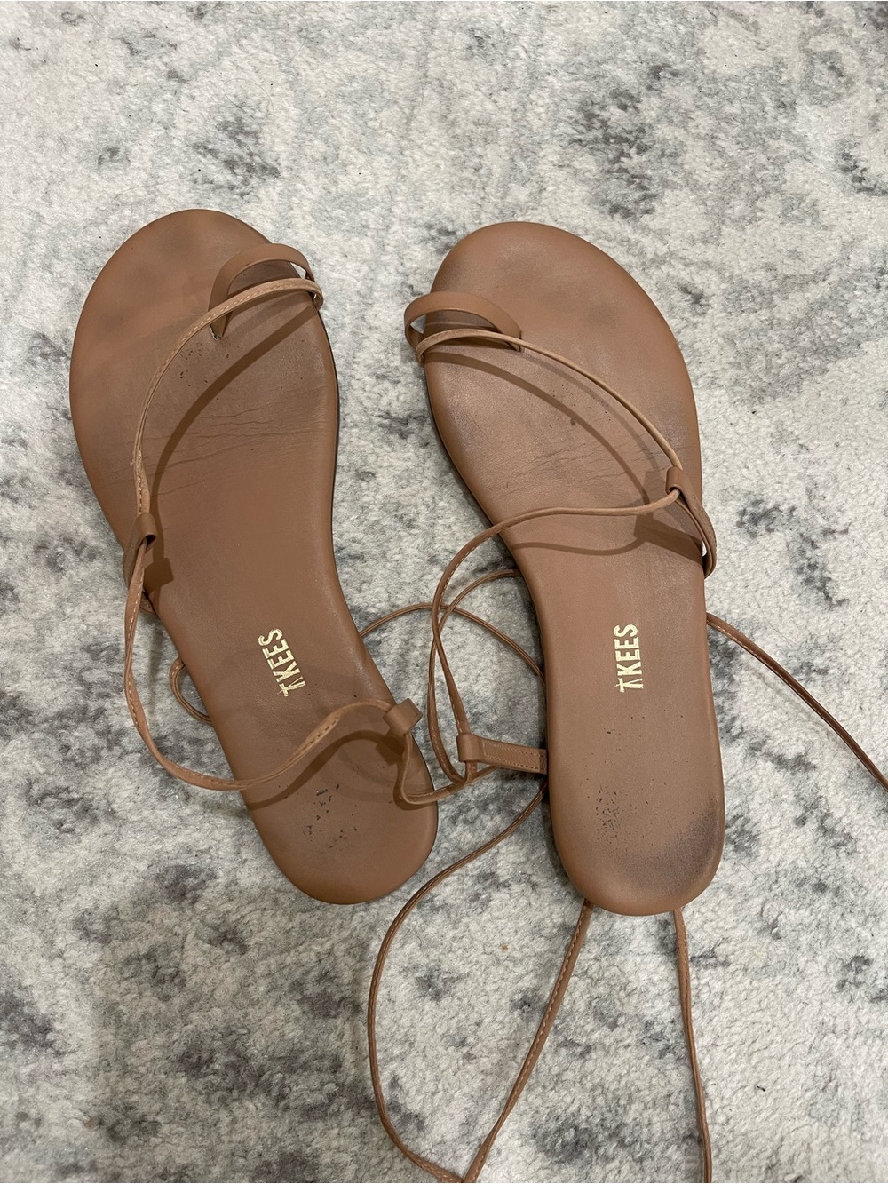 TKEES Jo Lace-Up Flat Sandals